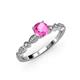 4 - Renea 0.87 ctw Pink Sapphire (5.80 mm) with accented Diamonds Engagement Ring 