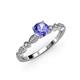 4 - Renea 0.82 ctw Tanzanite (5.80 mm) with accented Diamonds Engagement Ring 