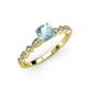 4 - Renea 0.82 ctw Aquamarine (5.80 mm) with accented Diamonds Engagement Ring 