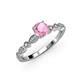 4 - Renea 0.82 ctw Pink Tourmaline (5.80 mm) with accented Diamonds Engagement Ring 