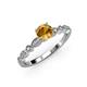 4 - Renea 0.82 ctw Citrine (5.80 mm) with accented Diamonds Engagement Ring 