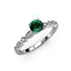 4 - Renea 0.82 ctw Emerald (5.80 mm) with accented Diamonds Engagement Ring 