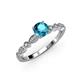 4 - Renea 0.92 ctw London Blue Topaz (5.80 mm) with accented Diamonds Engagement Ring 
