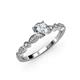 4 - Renea 0.87 ctw Lab Grown Diamond (5.80 mm) with accented Diamonds Engagement Ring 