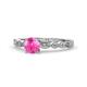 7 - Renea 0.87 ctw Pink Sapphire (5.80 mm) with accented Diamonds Engagement Ring 