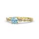 7 - Renea 0.82 ctw Aquamarine (5.80 mm) with accented Diamonds Engagement Ring 