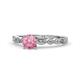 7 - Renea 0.82 ctw Pink Tourmaline (5.80 mm) with accented Diamonds Engagement Ring 