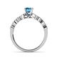 6 - Renea 0.90 ctw Blue Topaz (5.80 mm) with accented Diamonds Engagement Ring 