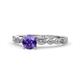 7 - Renea 0.82 ctw Iolite (5.80 mm) with accented Diamonds Engagement Ring 