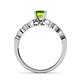 6 - Renea 0.87 ctw Peridot (5.80 mm) with accented Diamonds Engagement Ring 
