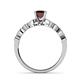 6 - Renea 0.89 ctw Red Garnet (5.80 mm) with accented Diamonds Engagement Ring 