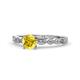 7 - Renea 0.87 ctw Yellow Sapphire (5.80 mm) with accented Diamonds Engagement Ring 