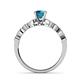 6 - Renea 0.92 ctw London Blue Topaz (5.80 mm) with accented Diamonds Engagement Ring 