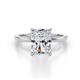 1 - Lucia Semi Mount Hidden Halo accented 0.13 ctw Diamond Women Engagement Ring 