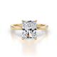 1 - Lucia Semi Mount Hidden Halo accented 0.13 ctw Diamond Women Engagement Ring 