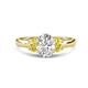 1 - Gemma 1.90 ctw GIA Certified Natural Diamond Oval Cut (8x6 mm) and Side Yellow Sapphire Trellis Three Stone Engagement Ring 
