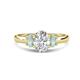 1 - Gemma 1.62 ctw GIA Certified Natural Diamond Oval Cut (8x6 mm) and Side Opal Trellis Three Stone Engagement Ring 