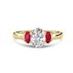 1 - Gemma 1.90 ctw IGI Certified Lab Grown Diamond Oval Cut (8x6 mm) and Ruby Trellis Three Stone Engagement Ring 