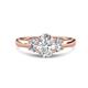 1 - Gemma 1.55 ctw IGI Certified Lab Grown Diamond Oval Cut (8x6 mm) and Lab Grown Diamond Trellis Three Stone Engagement Ring 
