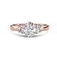 1 - Gemma 1.55 ctw IGI Certified Lab Grown Diamond Oval Cut (8x6 mm) and Natural Diamond Trellis Three Stone Engagement Ring 