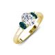 3 - Gemma 1.90 ctw IGI Certified Lab Grown Diamond Oval Cut (8x6 mm) and London Blue Topaz Trellis Three Stone Engagement Ring 