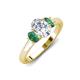 4 - Gemma 1.98 ctw IGI Certified Lab Grown Diamond Oval Cut (8x6 mm) and Created Alexandrite Trellis Three Stone Engagement Ring 