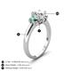 5 - Gemma 1.98 ctw IGI Certified Lab Grown Diamond Oval Cut (8x6 mm) and Created Alexandrite Trellis Three Stone Engagement Ring 