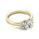 4 - Gemma 1.55 ctw IGI Certified Lab Grown Diamond Oval Cut (8x6 mm) and Lab Grown Diamond Trellis Three Stone Engagement Ring 