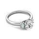 4 - Gemma 1.62 ctw IGI Certified Lab Grown Diamond Oval Cut (8x6 mm) and Opal Trellis Three Stone Engagement Ring 