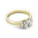 4 - Gemma 1.62 ctw IGI Certified Lab Grown Diamond Oval Cut (8x6 mm) and Opal Trellis Three Stone Engagement Ring 