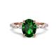 1 - Laila 2.38 ctw Emerald Oval Shape (9x7 mm) Hidden Halo Engagement Ring 