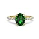 1 - Laila 2.38 ctw Emerald Oval Shape (9x7 mm) Hidden Halo Engagement Ring 