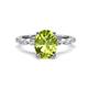 1 - Laila 2.48 ctw Peridot Oval Shape (9x7 mm) Hidden Halo Engagement Ring 