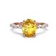 1 - Laila 2.18 ctw Citrine Oval Shape (9x7 mm) Hidden Halo Engagement Ring 