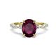 1 - Laila 2.78 ctw Rhodolite Garnet Oval Shape (9x7 mm) Hidden Halo Engagement Ring 