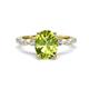 1 - Laila 2.48 ctw Peridot Oval Shape (9x7 mm) Hidden Halo Engagement Ring 