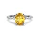 1 - Laila 2.18 ctw Citrine Oval Shape (9x7 mm) Hidden Halo Engagement Ring 