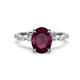 1 - Laila 2.78 ctw Rhodolite Garnet Oval Shape (9x7 mm) Hidden Halo Engagement Ring 