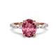 1 - Laila 2.58 ctw Pink Tourmaline Oval Shape (9x7 mm) Hidden Halo Engagement Ring 
