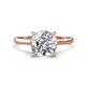 1 - Zaire 1.70 ctw Moissanite Hidden Halo accented Side Natural Diamond Engagement Ring 