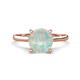 1 - Zaire 1.50 ctw Opal Hidden Halo accented Side Natural Diamond Engagement Ring 