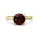 1 - Zaire 2.36 ctw Red Garnet Hidden Halo accented Side Natural Diamond Engagement Ring 