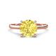 1 - Zaire 2.60 ctw Created Yellow Sapphire Hidden Halo accented Side Natural Diamond Engagement Ring 