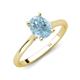 4 - Zaire 1.86 ctw Aquamarine Oval Shape (9x7 mm) Hidden Halo Engagement Ring 