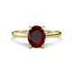 1 - Zaire 2.31 ctw Red Garnet Oval Shape (9x7 mm) Hidden Halo Engagement Ring 