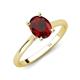 4 - Zaire 2.31 ctw Red Garnet Oval Shape (9x7 mm) Hidden Halo Engagement Ring 