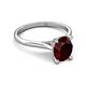 5 - Zaire 2.31 ctw Red Garnet Oval Shape (9x7 mm) Hidden Halo Engagement Ring 