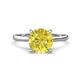 1 - Zaire 2.10 ctw Yellow Diamond Hidden Halo accented Side Natural Diamond Engagement Ring 