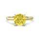 1 - Zaire 2.10 ctw Yellow Diamond Hidden Halo accented Side Natural Diamond Engagement Ring 