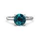 1 - Zaire 2.10 ctw Blue Diamond Hidden Halo accented Side Natural Diamond Engagement Ring 